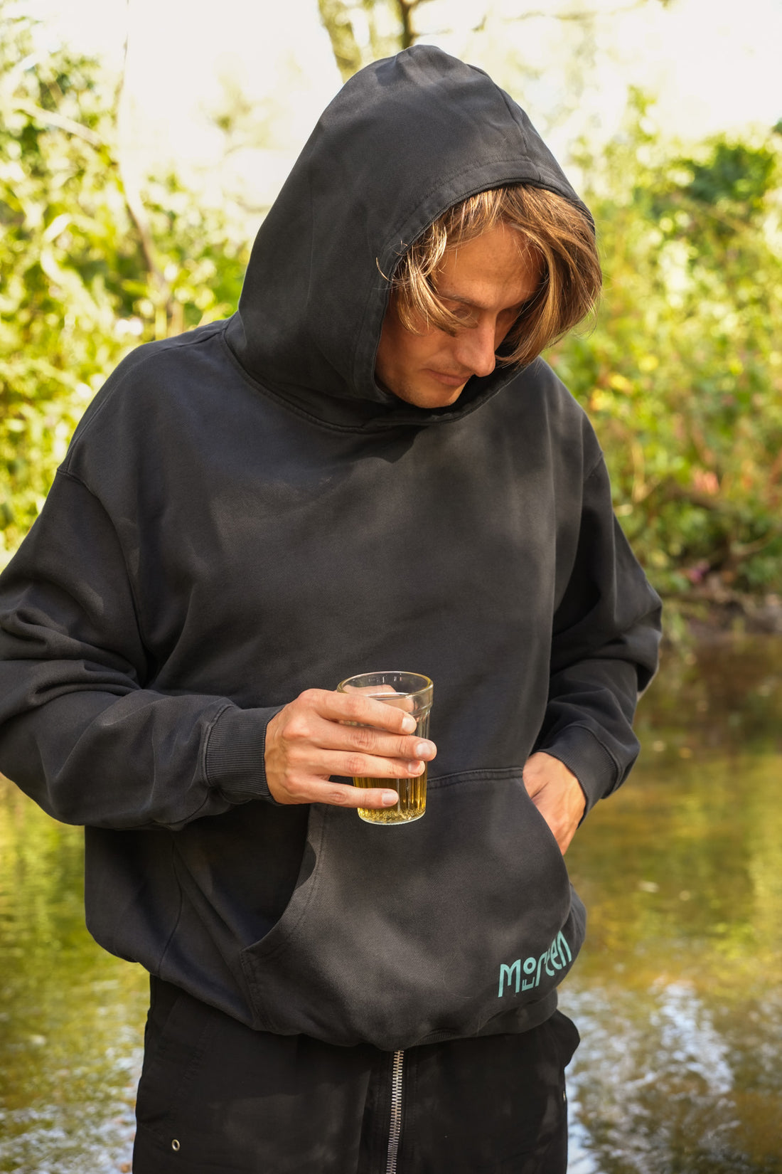 morten - Logo Hoodie Vintage Black