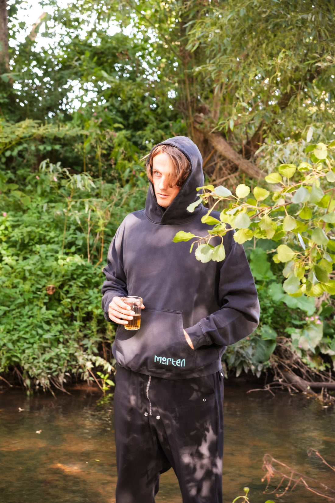 morten - Logo Hoodie Vintage Black