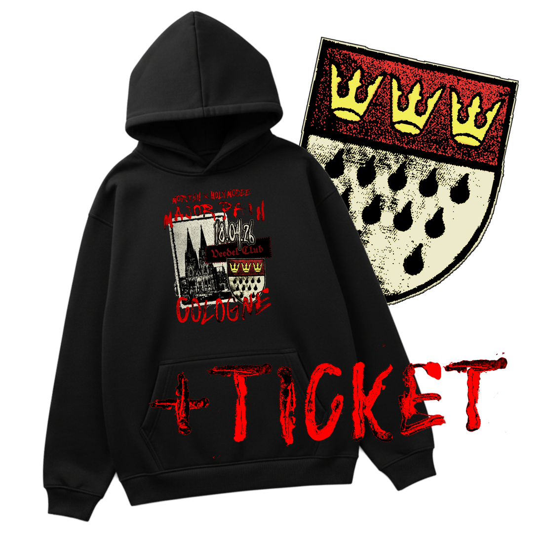 morten & Holy Modee - Major Pain Bundle Tourhoodie + Ticket Köln