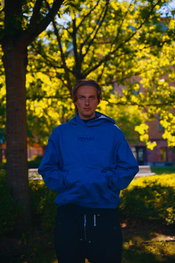 morten - Logo Hoodie Blue