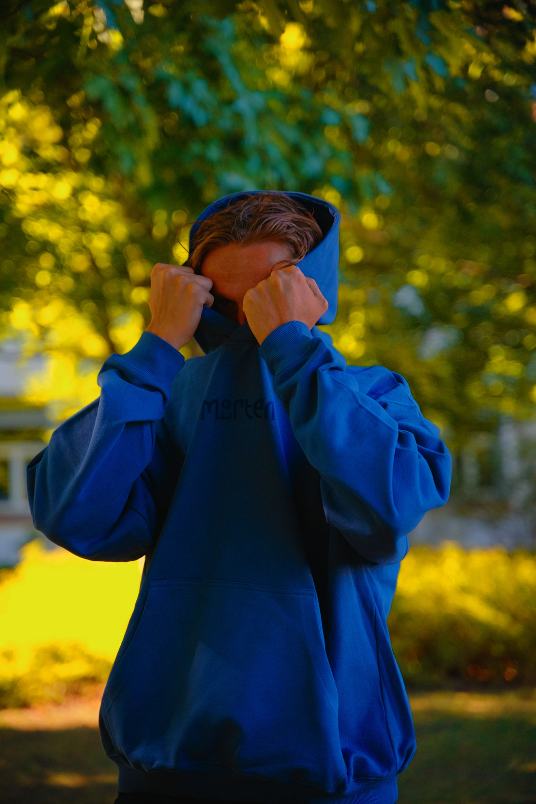 morten - Logo Hoodie Blue