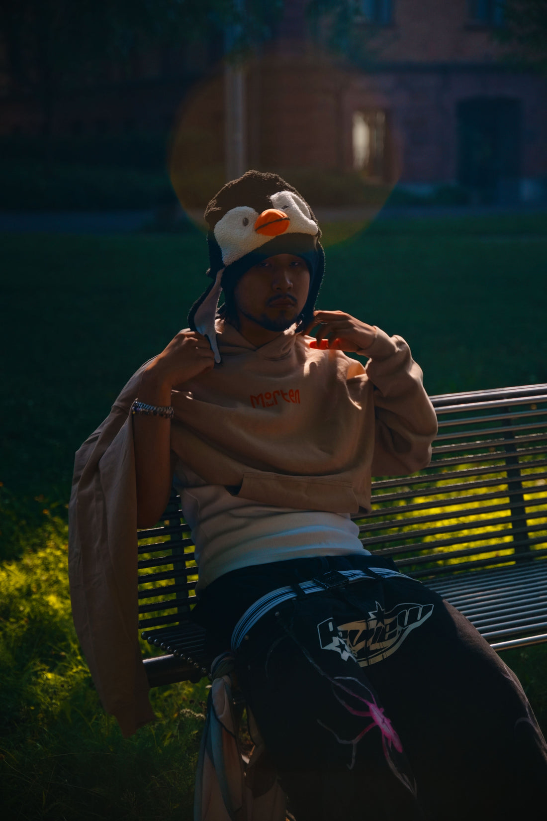 morten - Logo Hoodie Camel