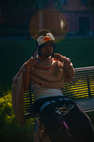 morten - Logo Hoodie Camel
