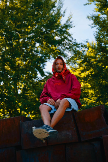 morten - Logo Hoodie Burgundy