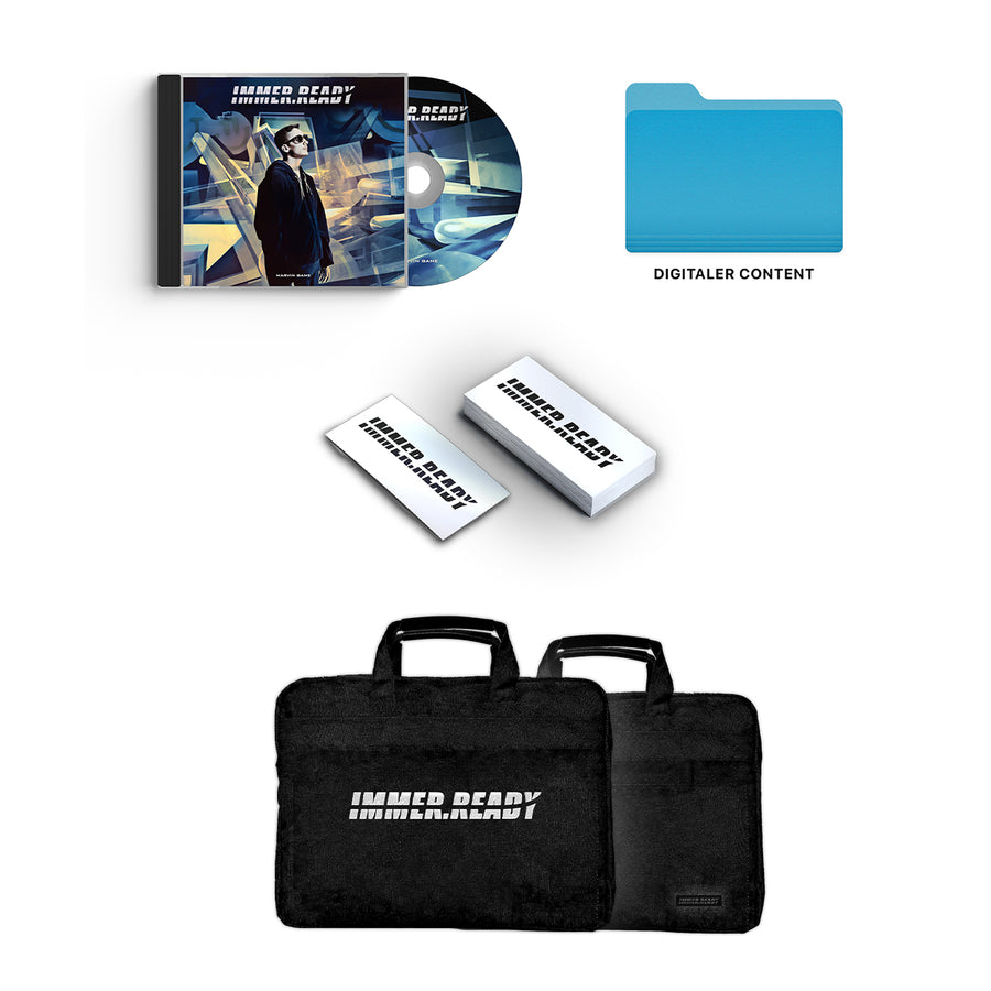 Marvin Game - IMMER READY Album Bundle + Laptop Tasche